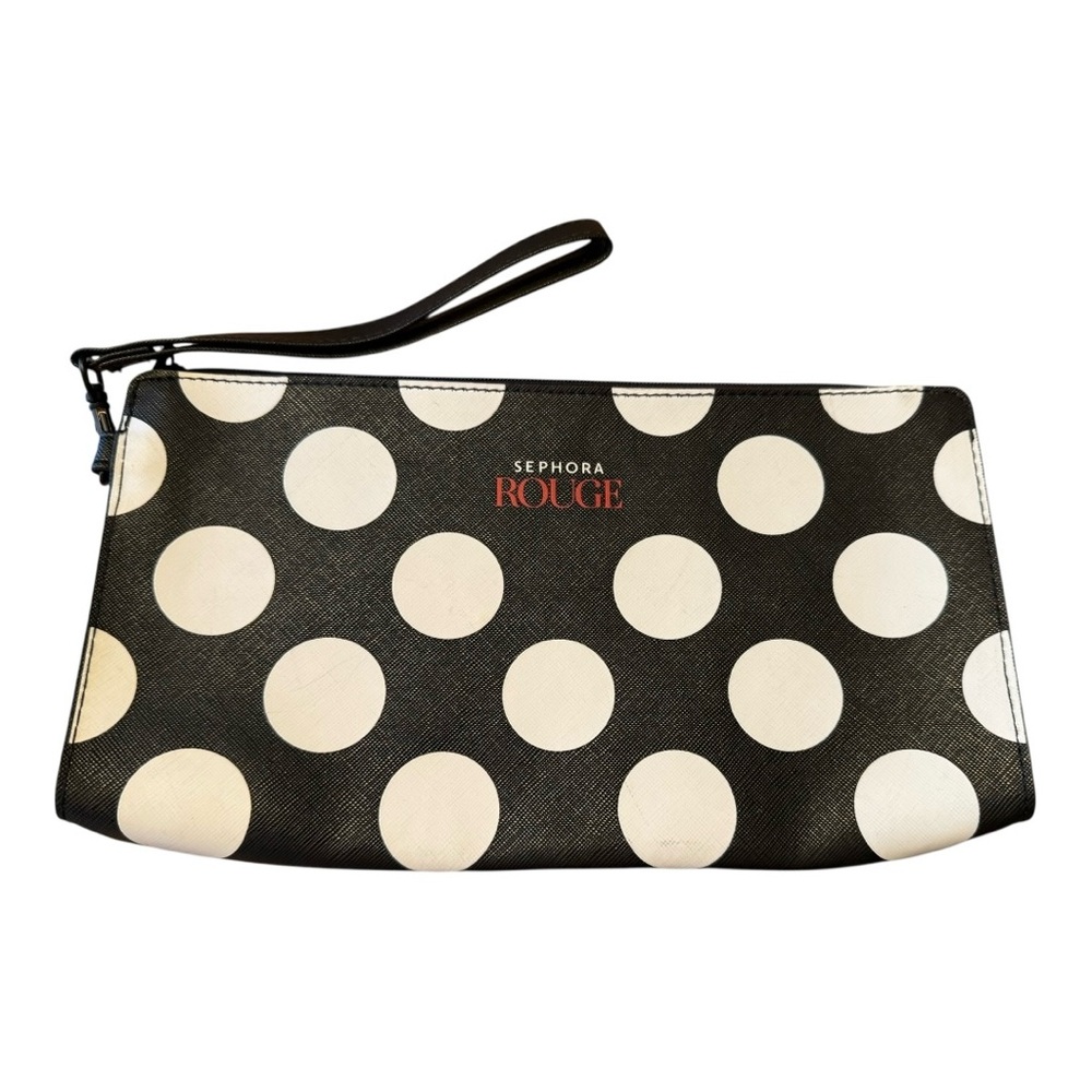 Sephora Rouge Black and White Polka Dot Clutch